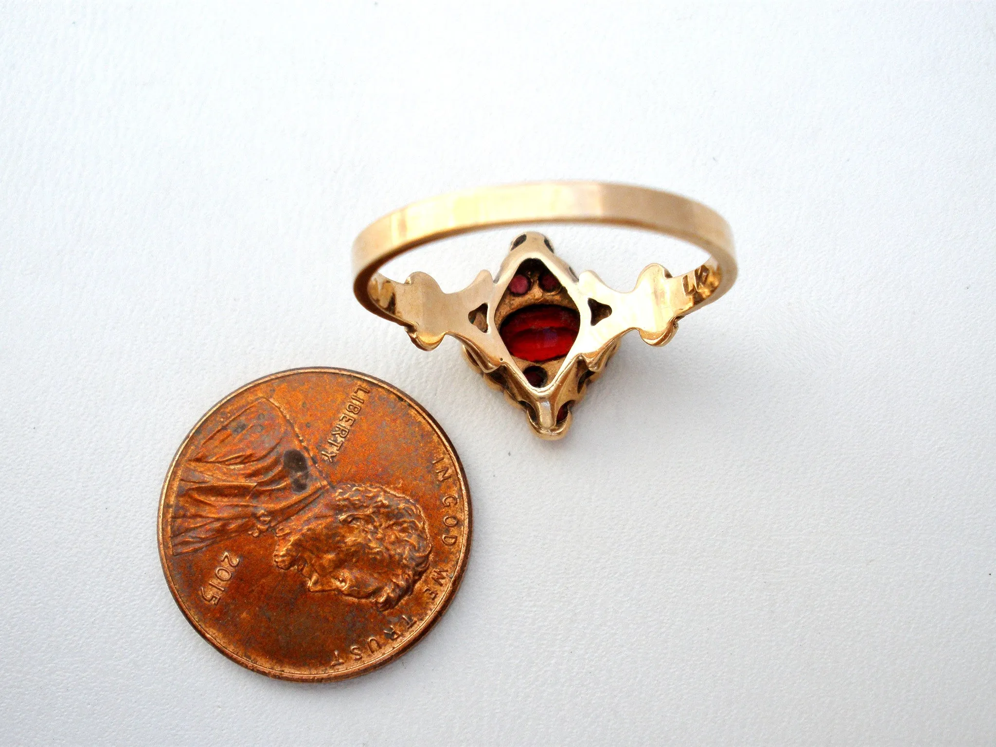 Victorian Ruby and Seed Pearl Ring Size 7.5