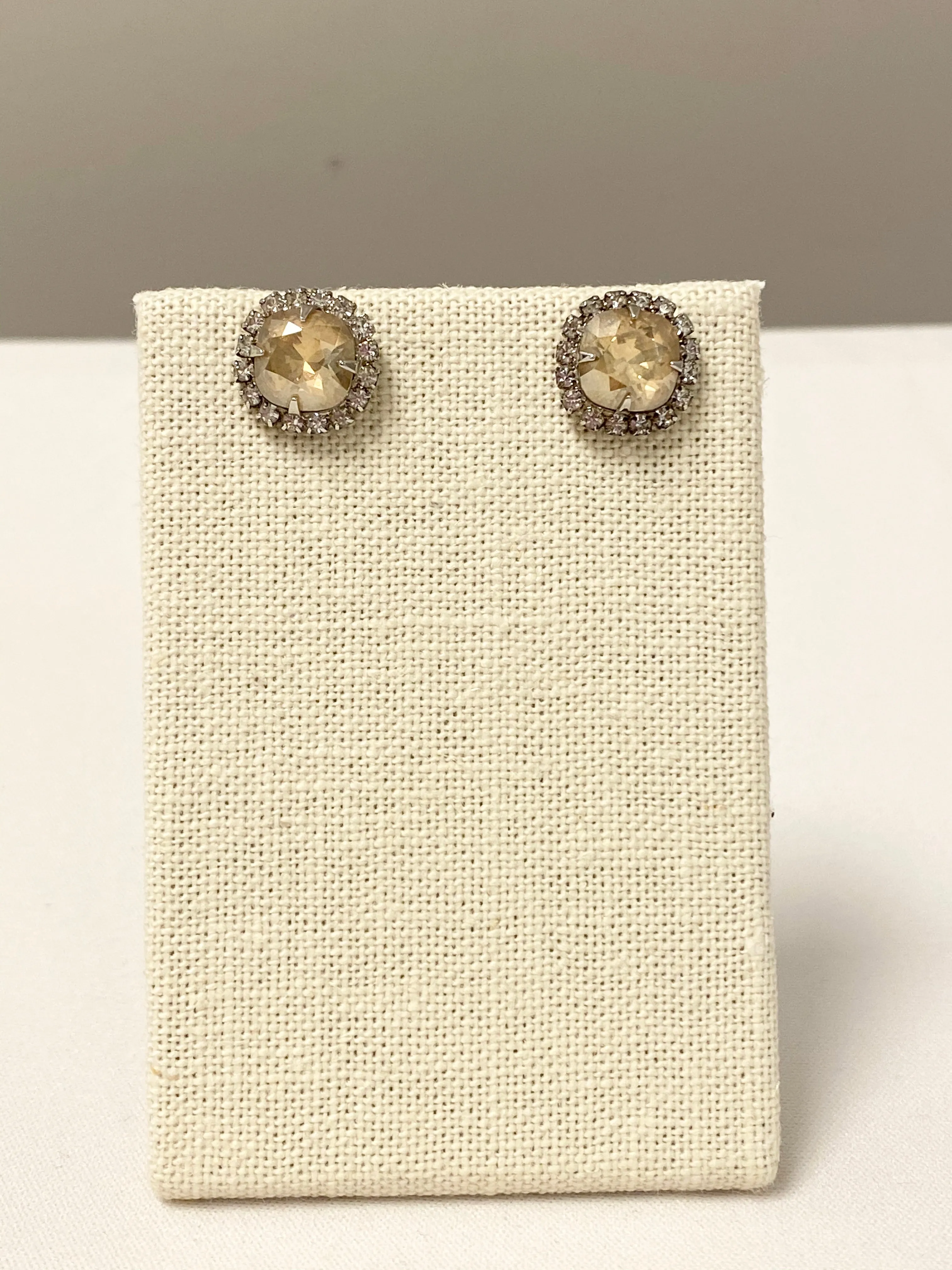 Vintage Gemstone Stud Earrings