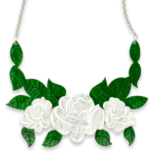 White rose - necklace