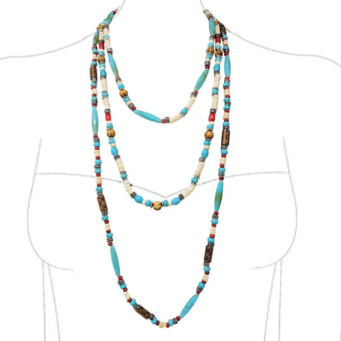 WYO-Horse Uptown Triple Strand Beaded Necklace Set